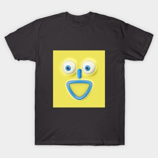 Smiling emoticon on a yellow background. T-Shirt